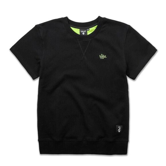 Vast Elements Collegiate Crew University T-shirt - Black NEW NWT - Picture 1 of 10